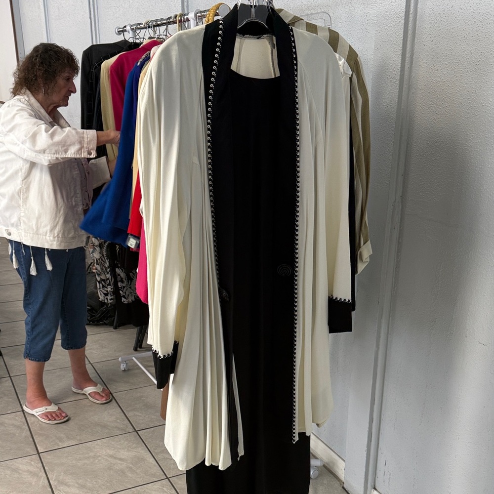Rising Star Black and Cream Dress